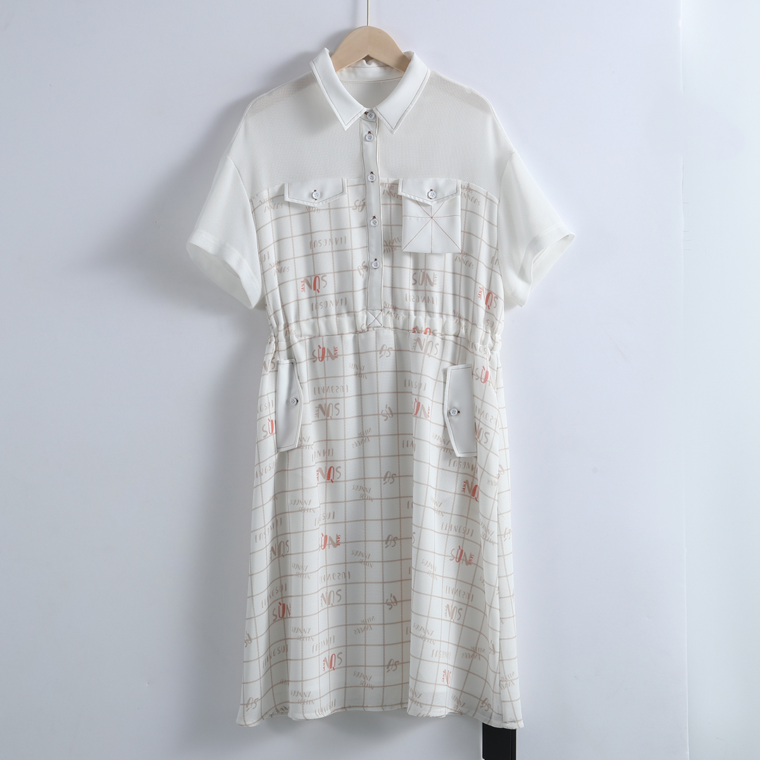 X-8085(微瑕）超气质~都市时尚范 女式夏季休闲洋气显瘦连衣裙