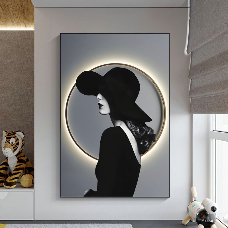 客厅落地装饰画沙发背景墙壁画挂画人物高级感轻奢现代简约上档次