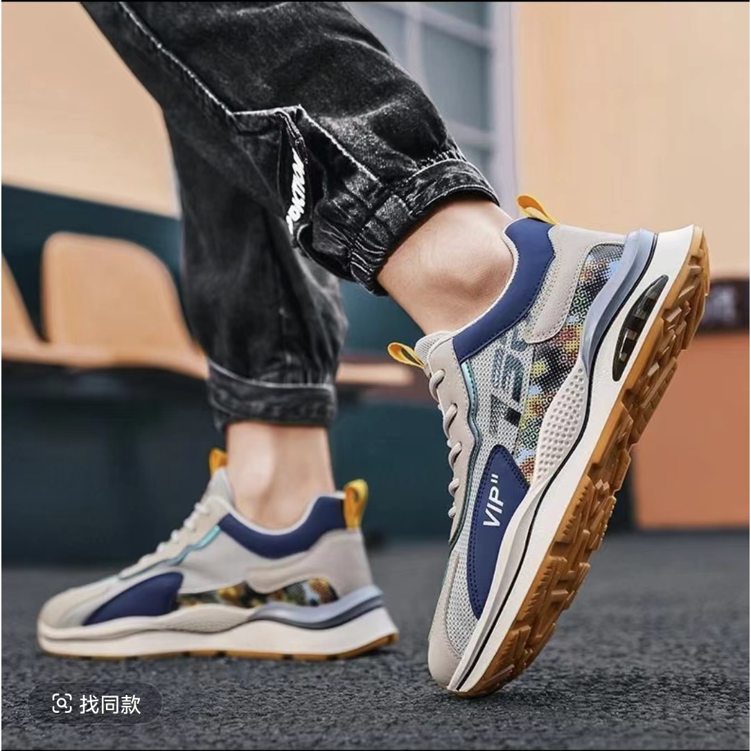 A730休闲经典百搭时尚秋季新款系带透气男鞋网面运动防滑