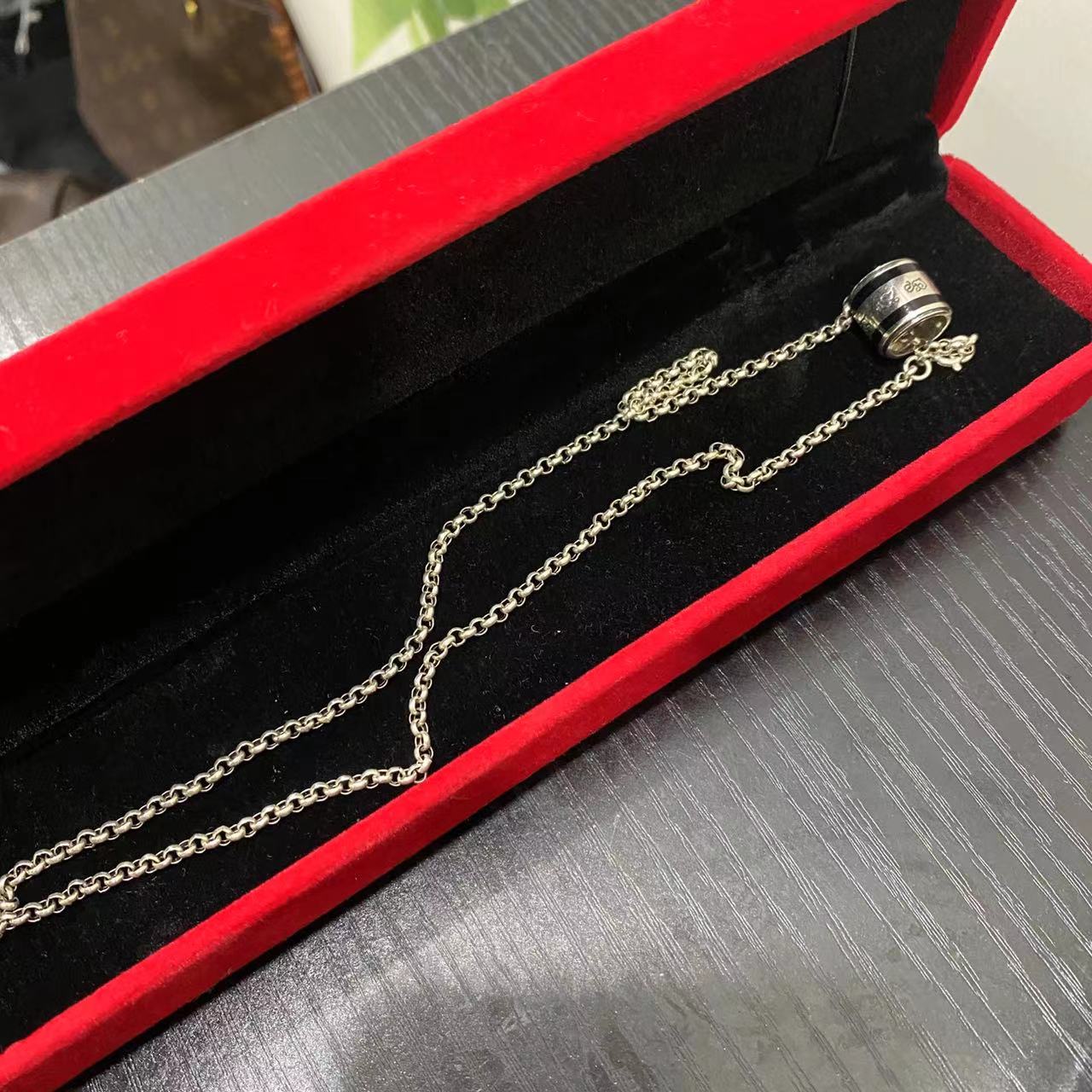 坠链均925银 时来运转镶嵌镶钻925银项链锁骨链百搭银色吊坠20寸