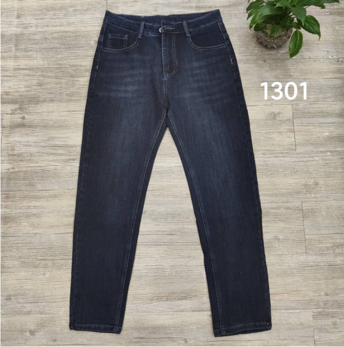 【高品牛仔裤】男士设计刺绣弹力软糯亲肤直筒牛仔裤 15613(1301)