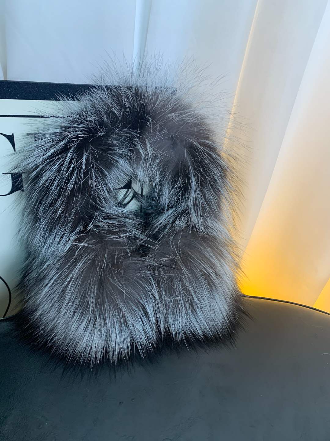 冬季新款银狐本色真毛耳套耳包耳捂耳罩时尚大气皮毛一体女士