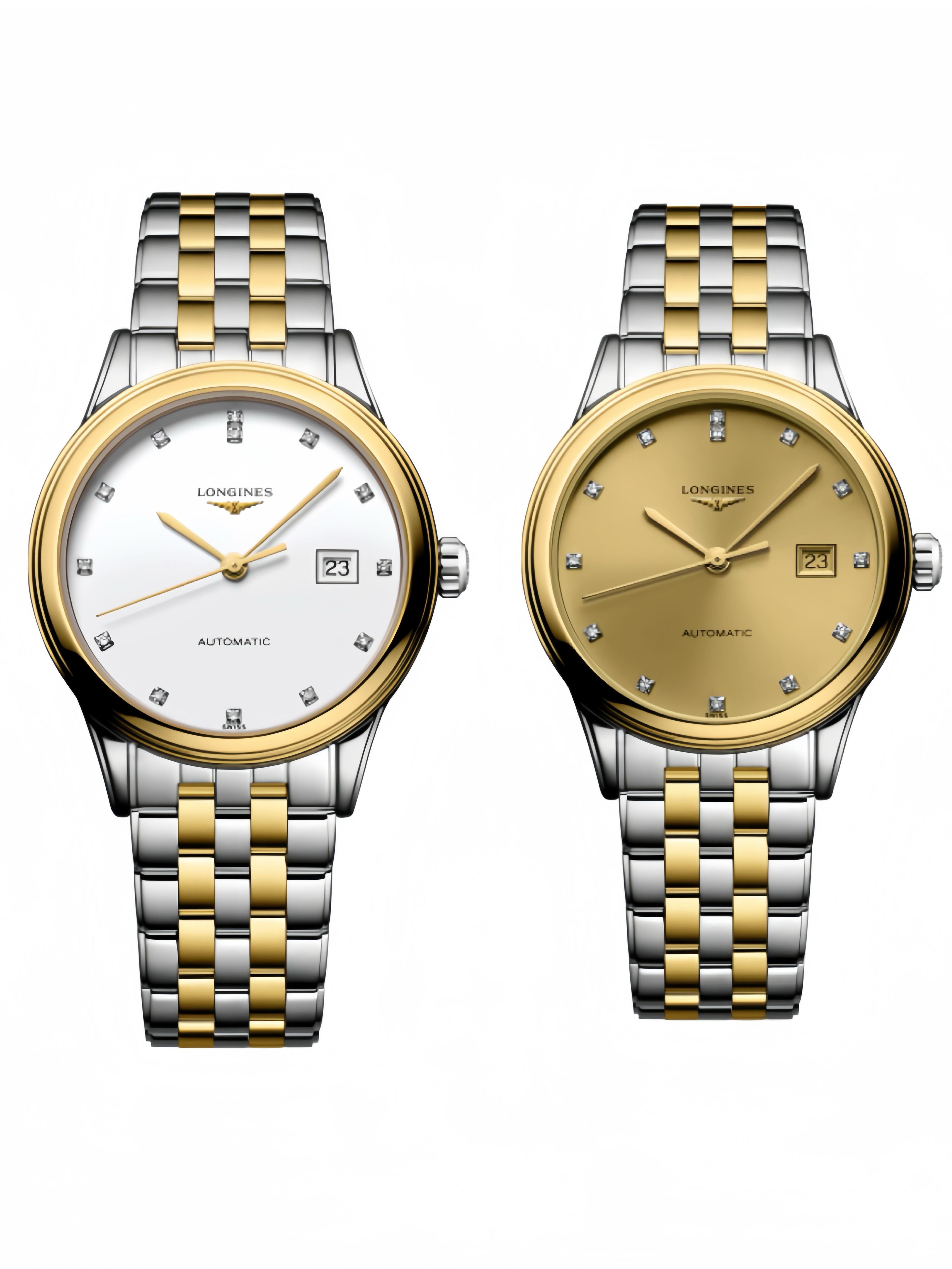 99新 Longines/浪琴 军旗374/30mm/金盘钻刻机械女士表