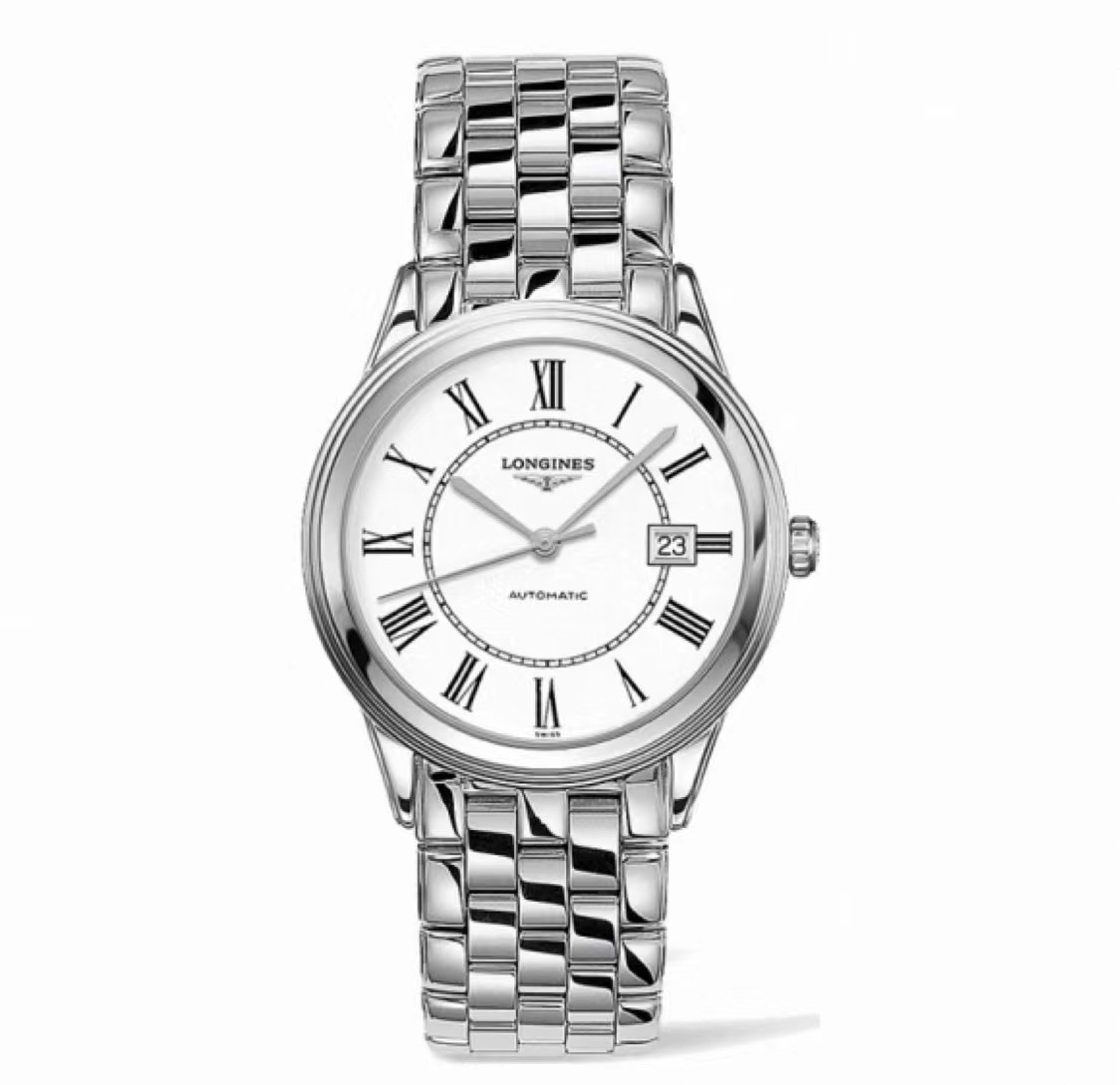 99新 Longines/浪琴 军旗38.5mm/自动机械男士腕表/