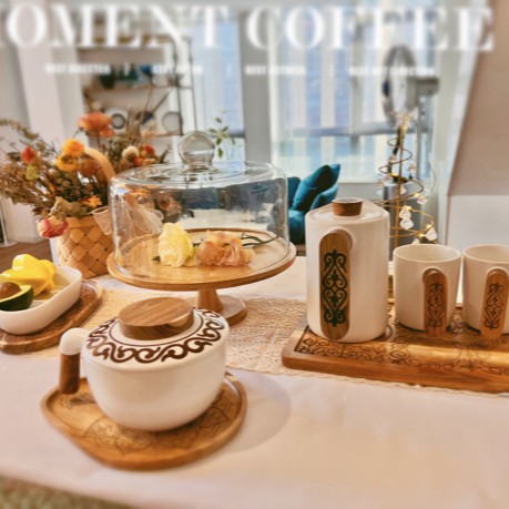 小小幸福系列套餐 ——壶四杯+沙拉盘+把手腕+蛋糕盘轻奢耐热家用