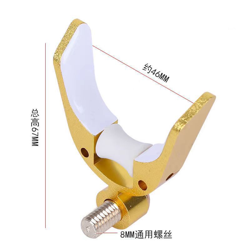 羊角头8mm螺丝通用后挂支架大物支架头钓鱼炮台支架头可拆卸金属