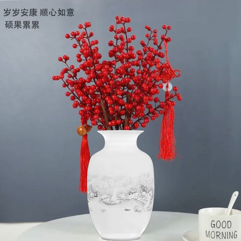 （不带花瓶拧铁丝款）北美冬青果材料包，拧铁丝款，不打胶的