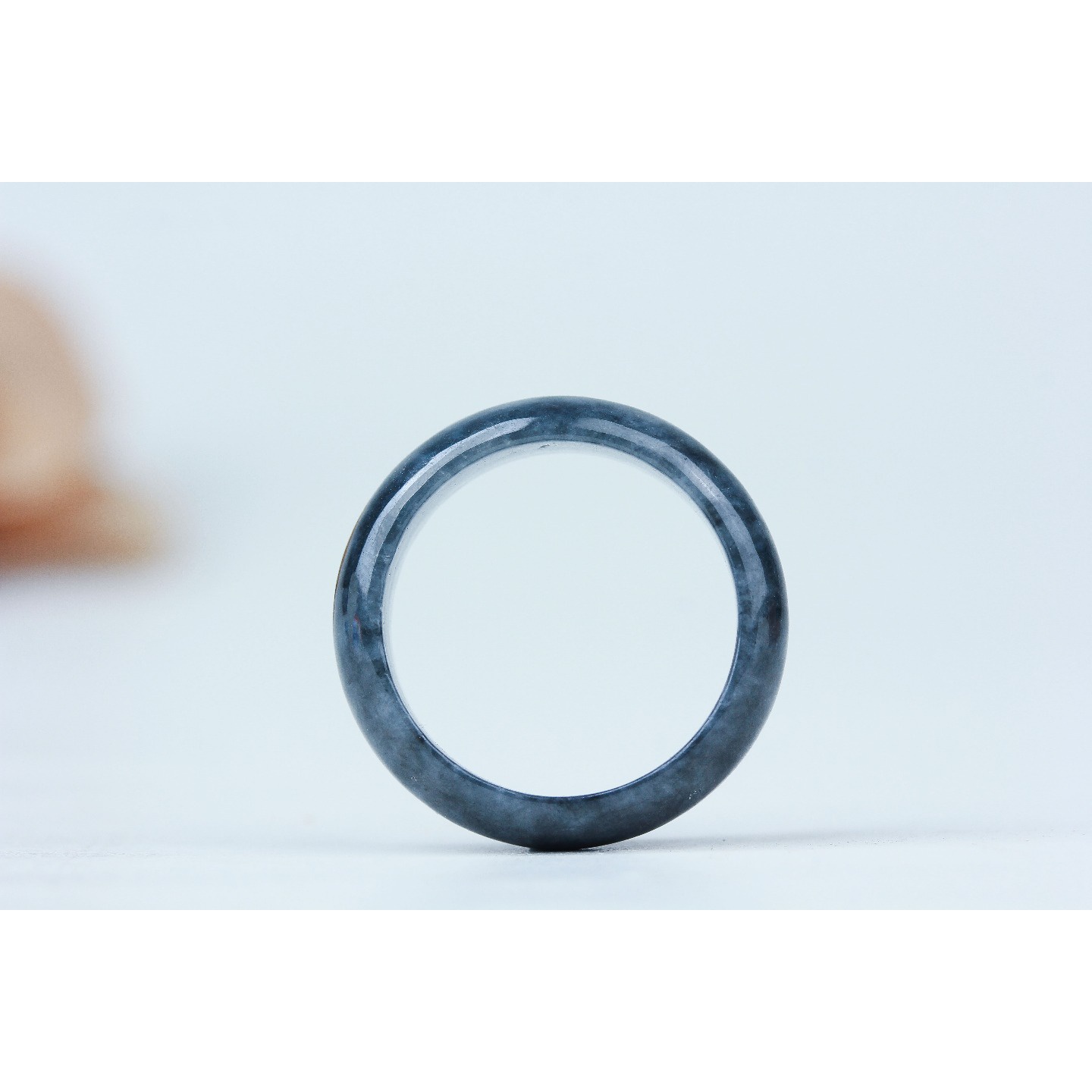 天然A货翡翠乌鸡戒指时尚复古简约指环工艺素款环戒女款情侣个性