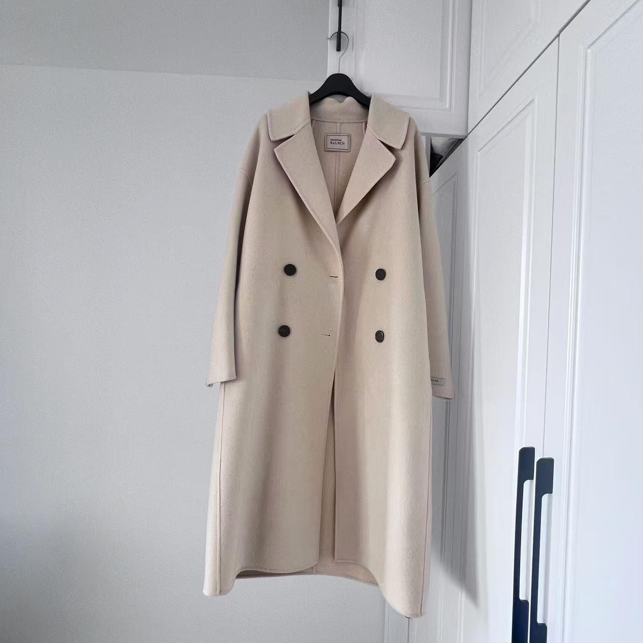  【大连冉然】2024冬季新款时尚气质百搭韩版宽松双面羊毛长款大衣