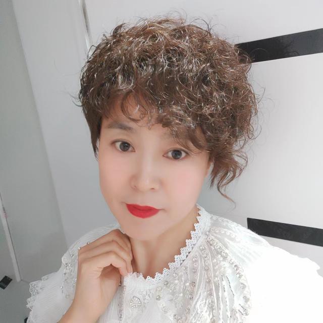 真人发丝手工钩织假发