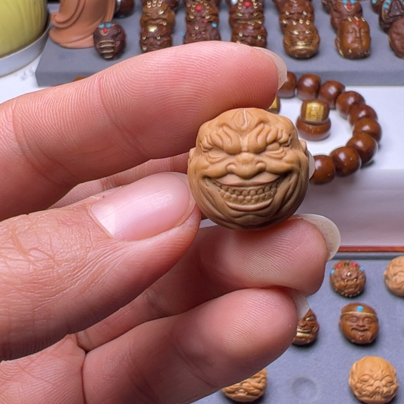 【闪购商品】猴头核桃吊坠韩****烤17+烟鬼小辫