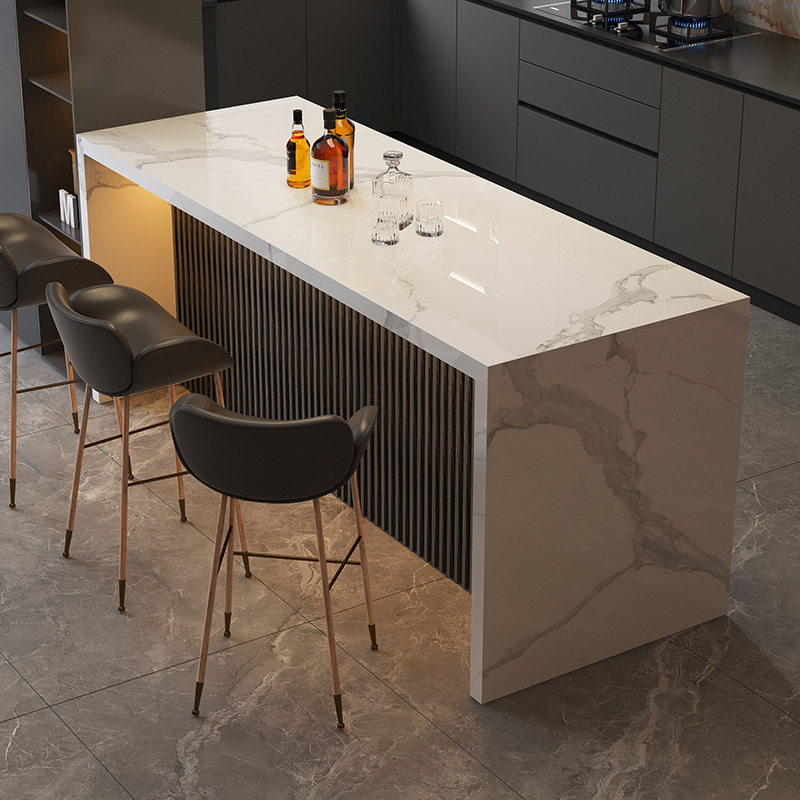 岩板吧台桌子餐桌家用轻奢高级感阳台靠墙开放式厨房隔断意式