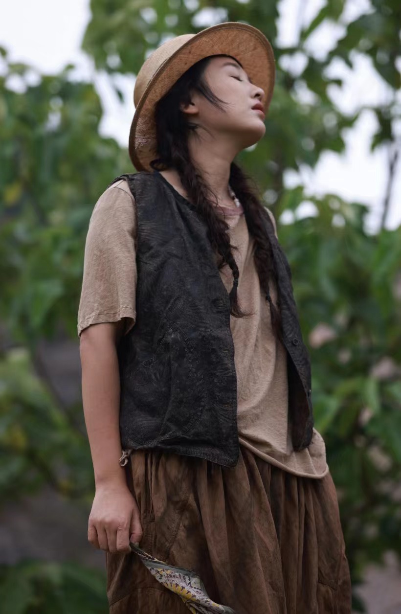 西子分享6537 古蘭木 新中式 香云纱【马甲】