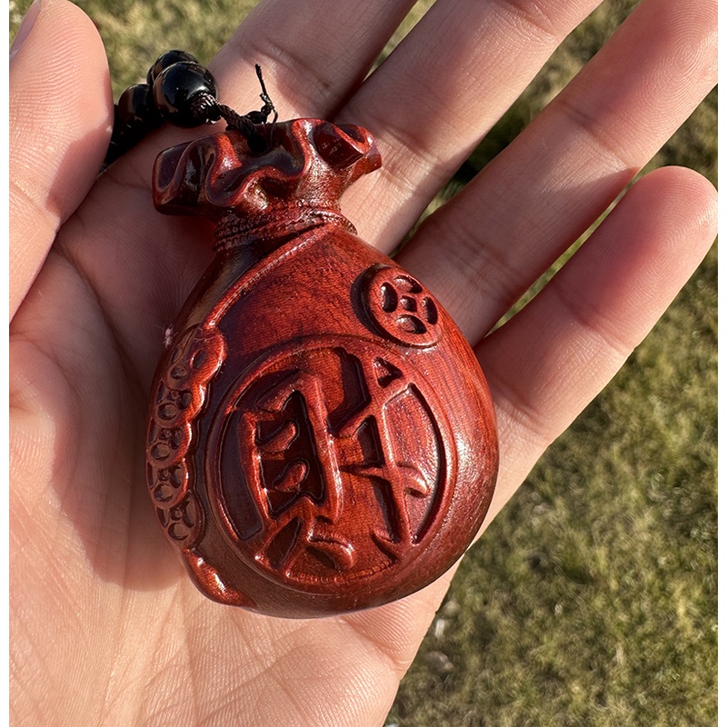 【方信】zt 钱袋子 大号福财 整木雕刻