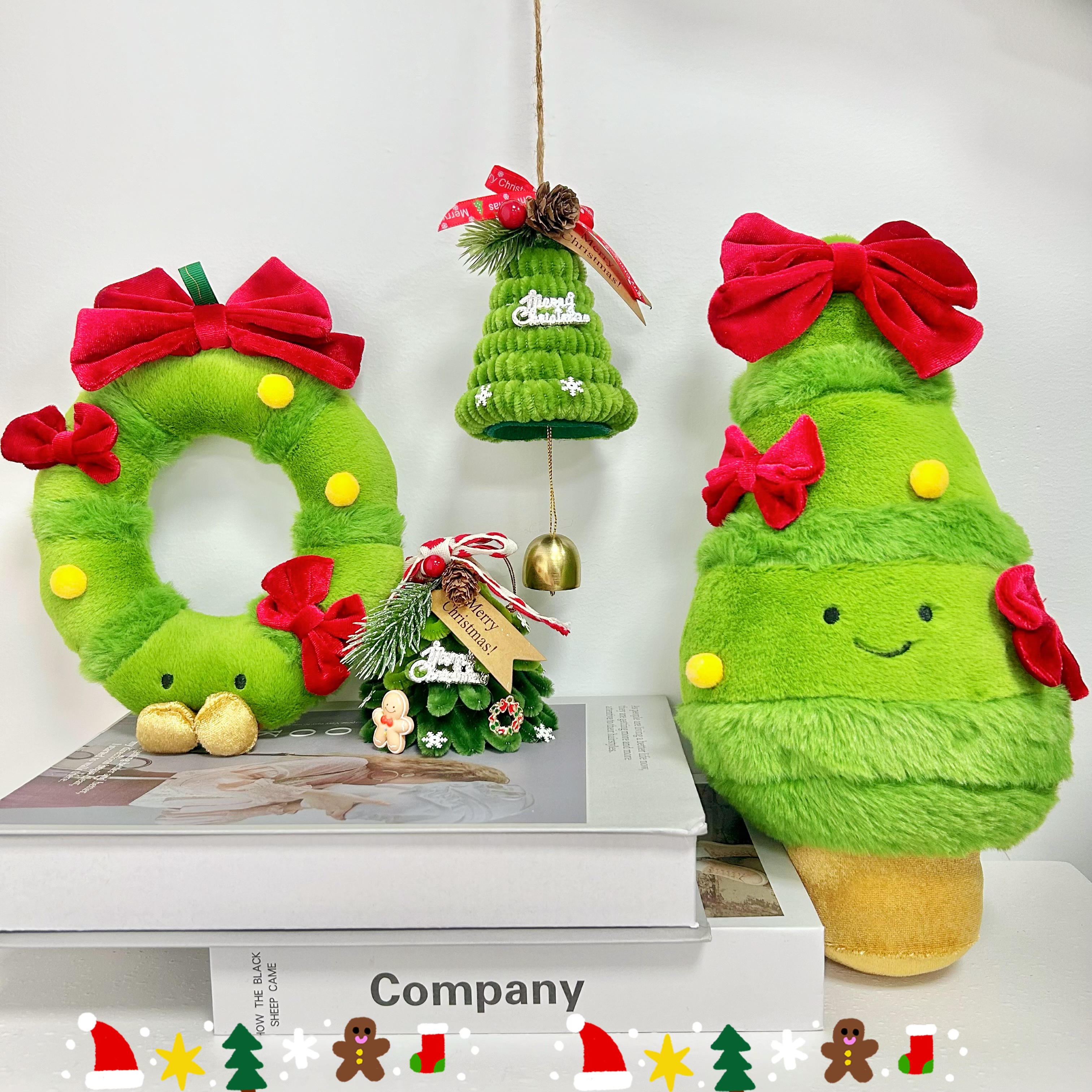 KALAMILE儿童可爱新年氛围毛绒卡通玩偶摆件H4005