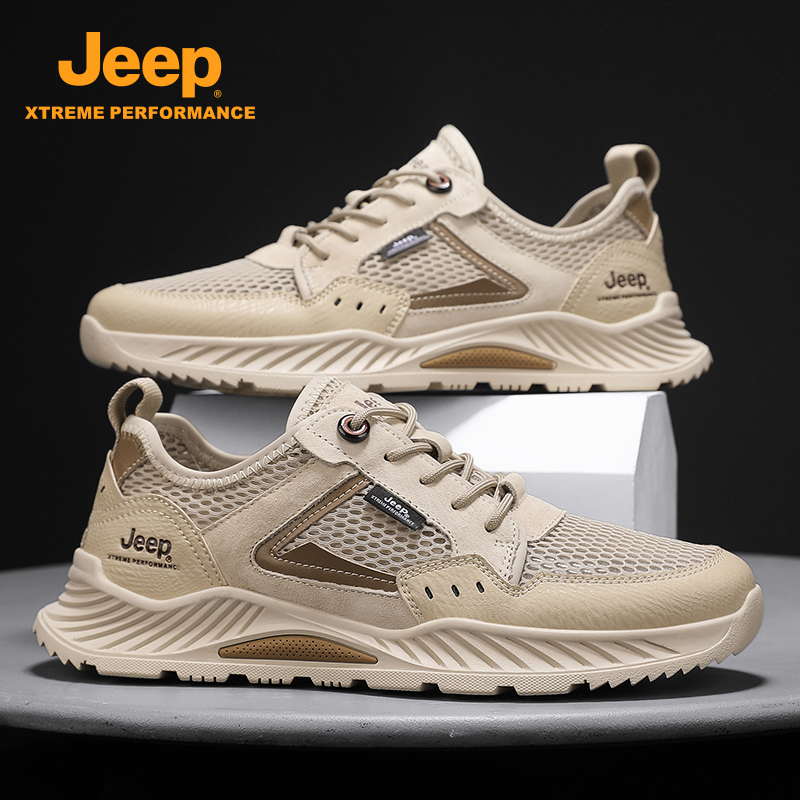 JEEP吉普夏季男士新款男鞋网面透气户外运动休闲时尚徒步旅游男鞋商品图