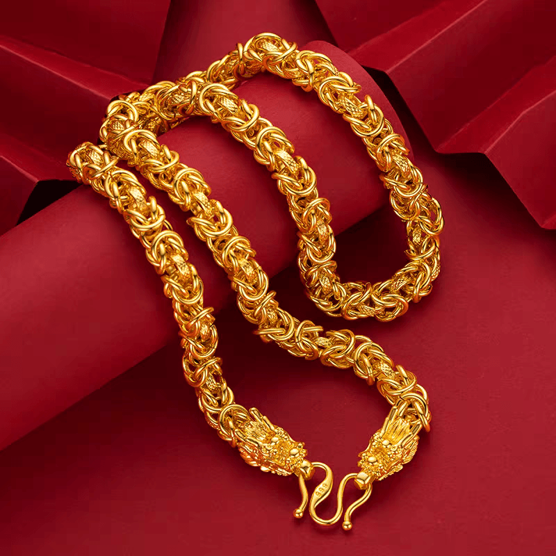 合金项链 亮面精工龙骨项链男士时尚潮流大气