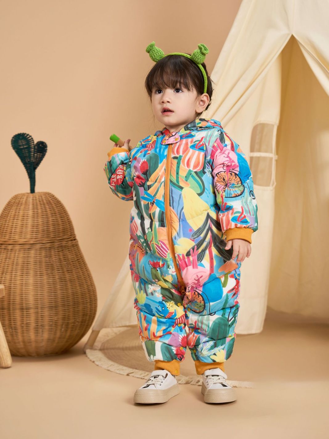 翅膀款2023冬新款厚婴儿连体羽绒服男女宝宝三防保暖婴儿衣服爬服