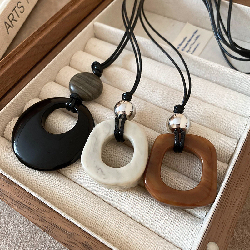 铜合金项链 新中式复古长款项链女民族风小众设计感古风百搭配饰