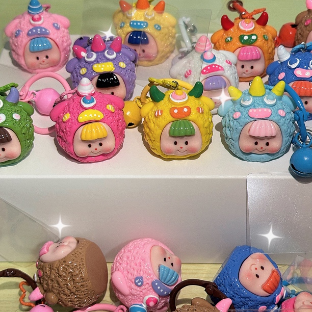 【陶喜】树脂小怪兽系列粘土多妹手工钥匙扣代拆手工制作默认微瑕