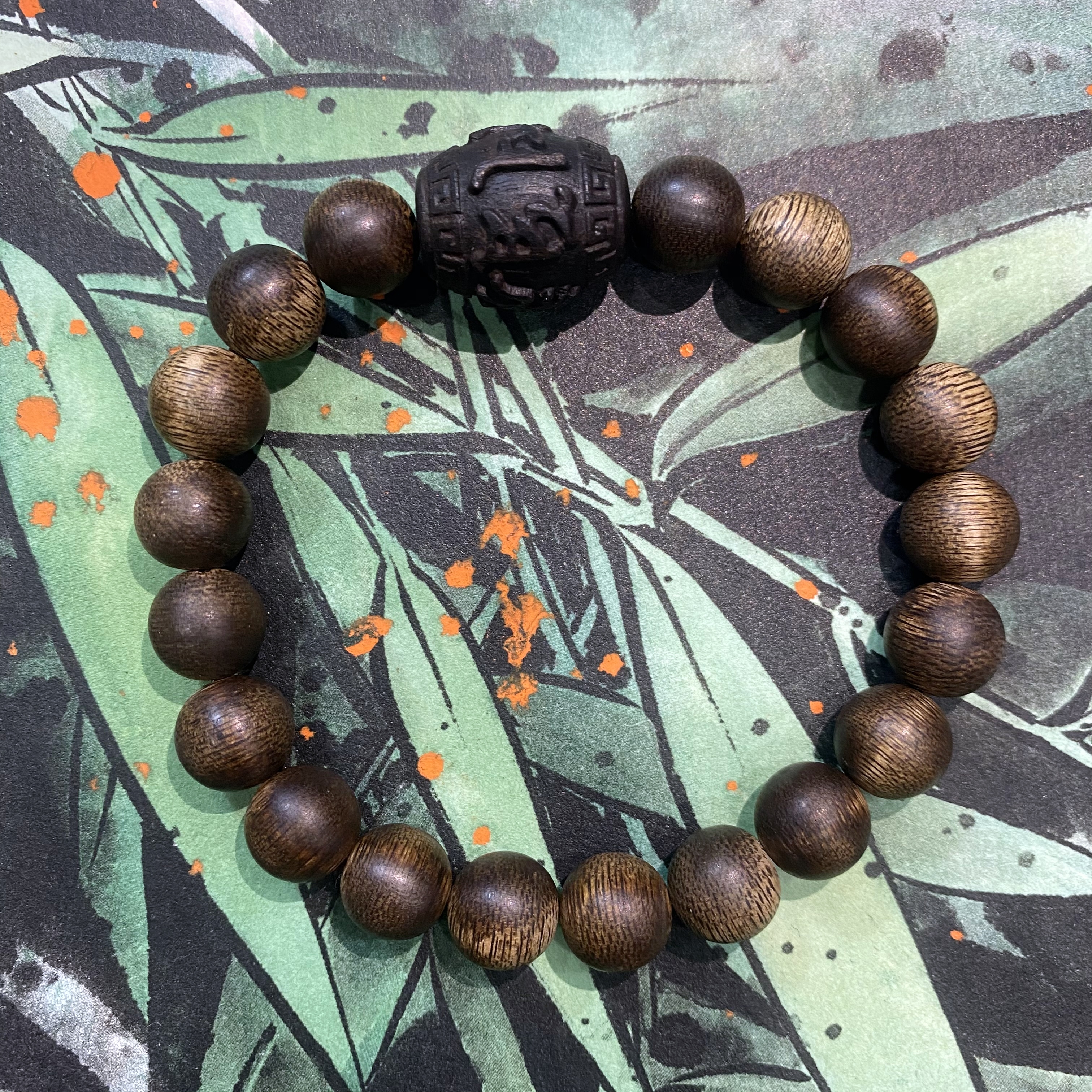 宝润·芽庄白棋楠沉香手串1.0圆珠《六字真言》【多样性发货.发其一】