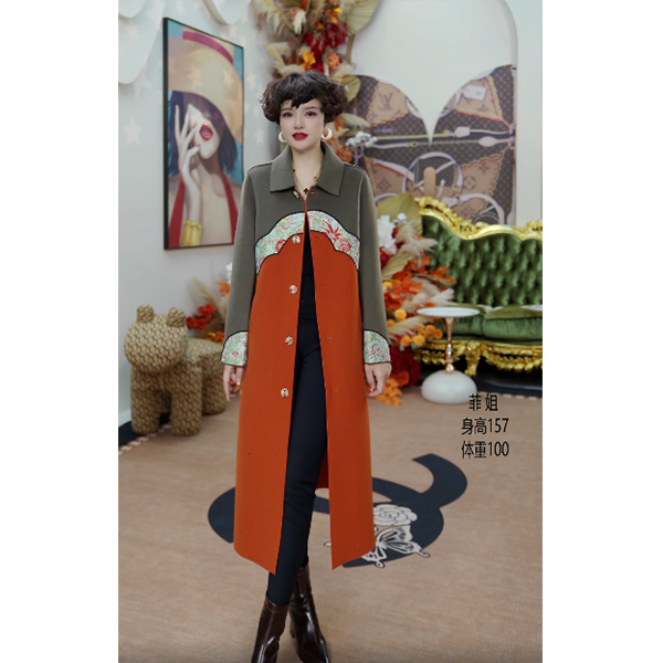 《美的见证》N2822 时尚气质复古中长款女士宽松大衣