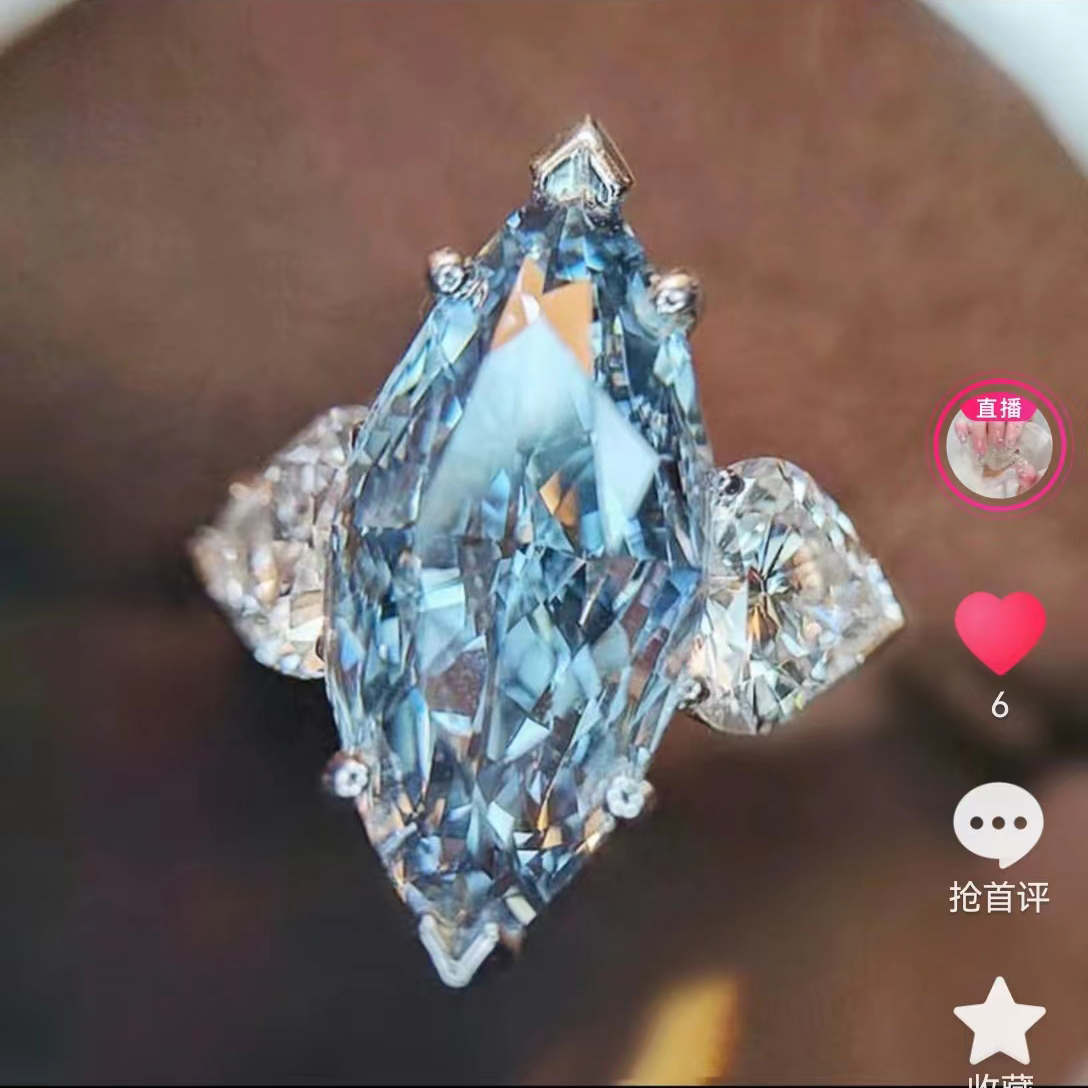 【冰花切锆石】马眼锆石纯手工精品美甲钻美甲饰品美甲diy 7x14超闪