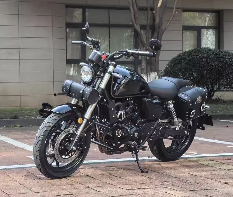 （大定）全新复古巡航太子摩托车整车燃油可上牌