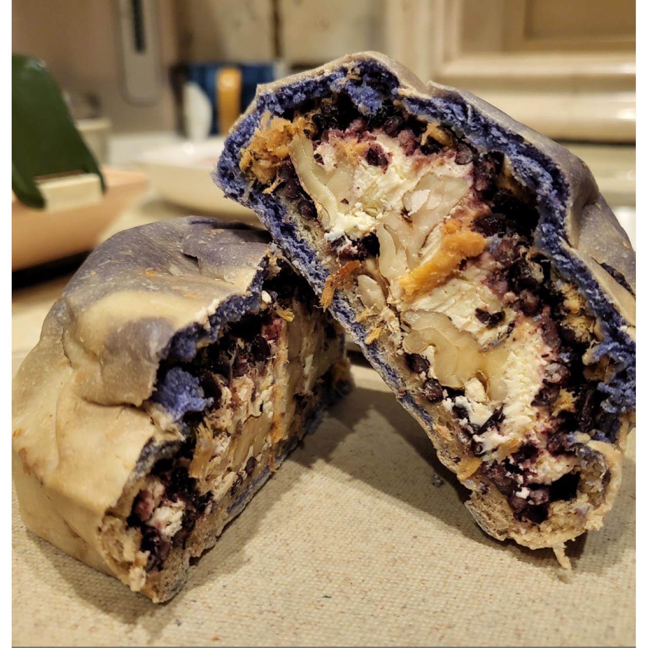 白老头手作低全麦紫米肉松核桃奶酪欧包健身地球欧包轻食代餐