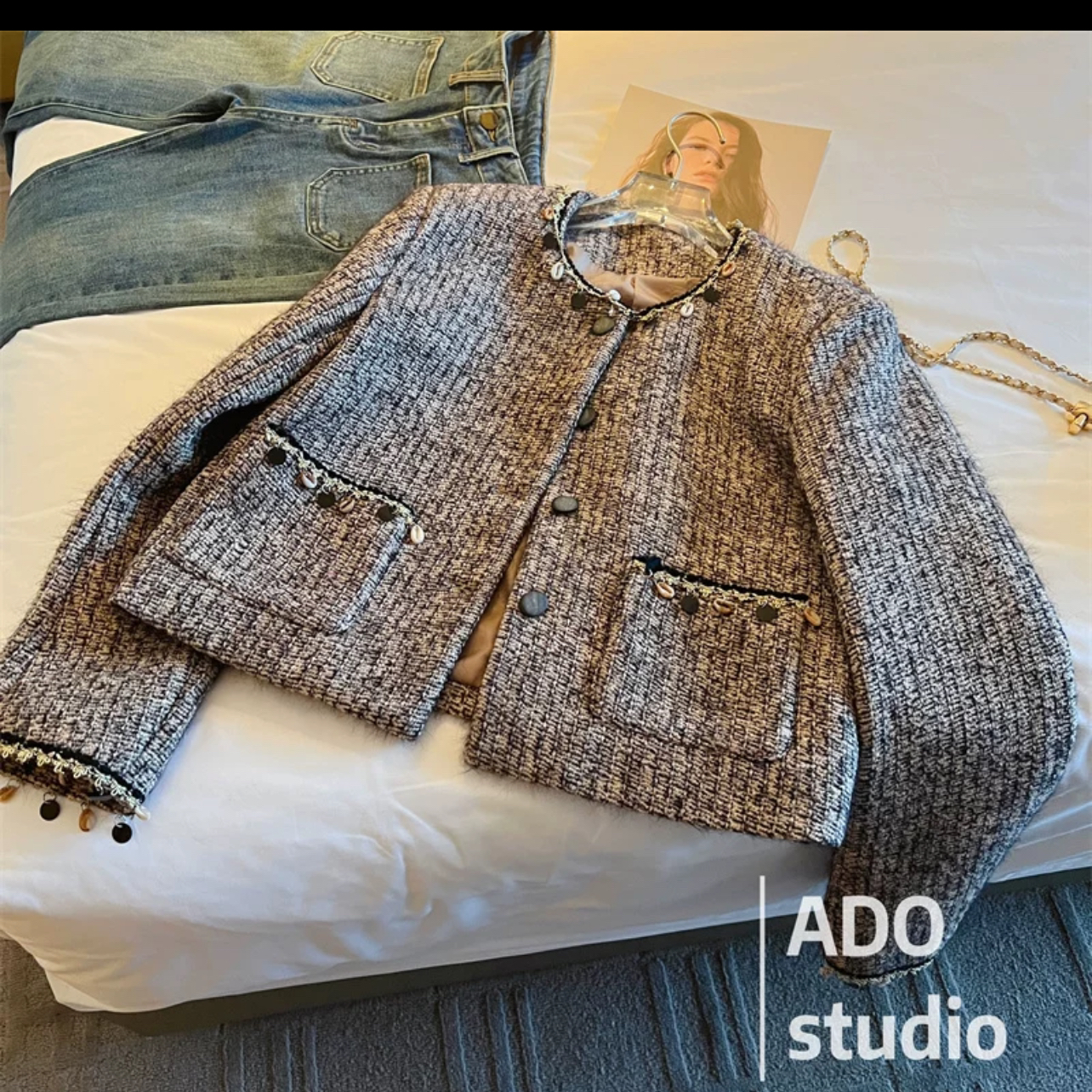 果果家新款小香风外套6071