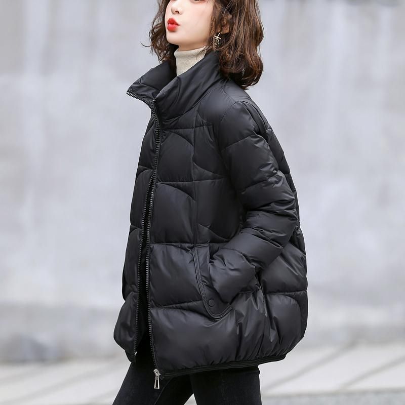 鸭鸭反季羽绒服女短款冬季新款加厚羽绒服女韩版网红羽绒服外套潮