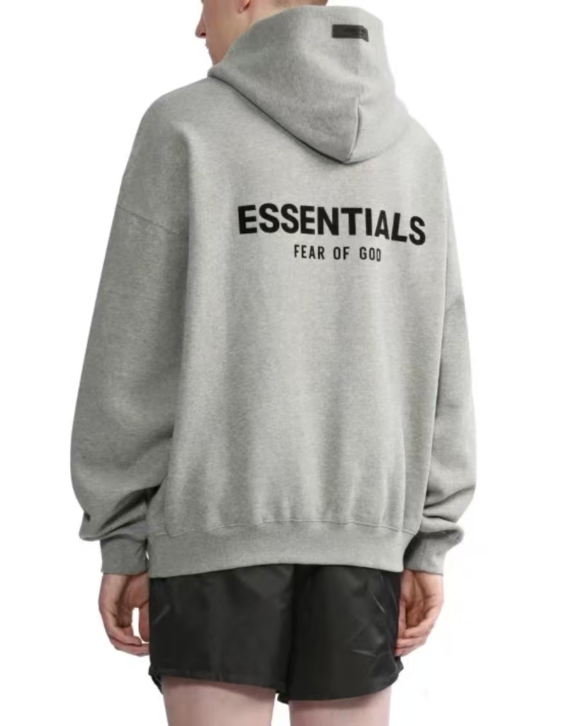 亿家外贸第八季连帽卫衣 男士长袖运动休闲宽松灰色带帽加绒潮服