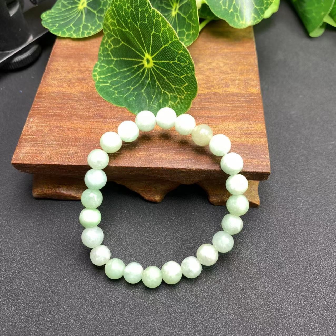 天然翡翠A货手串玉手串珠宝老型单圈多宝女士素圈配饰女款手镯