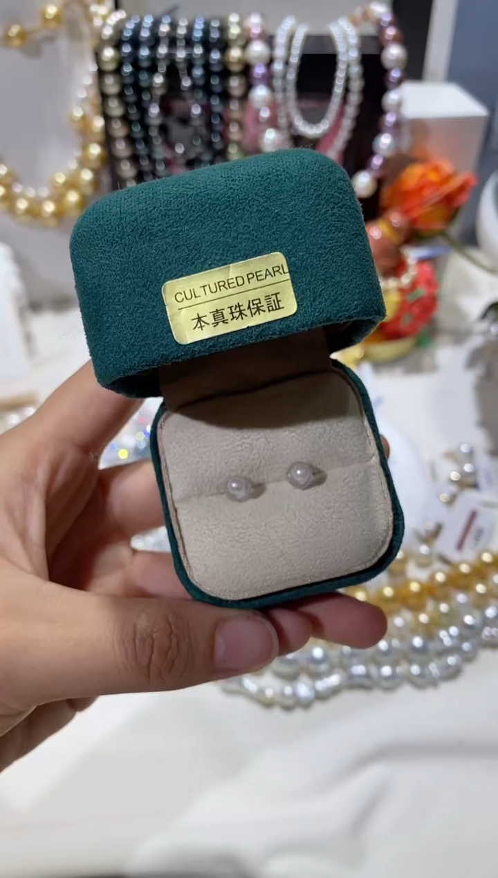 【闪购商品】海水珍珠HD未镶嵌海水akoya耳饰@@c849