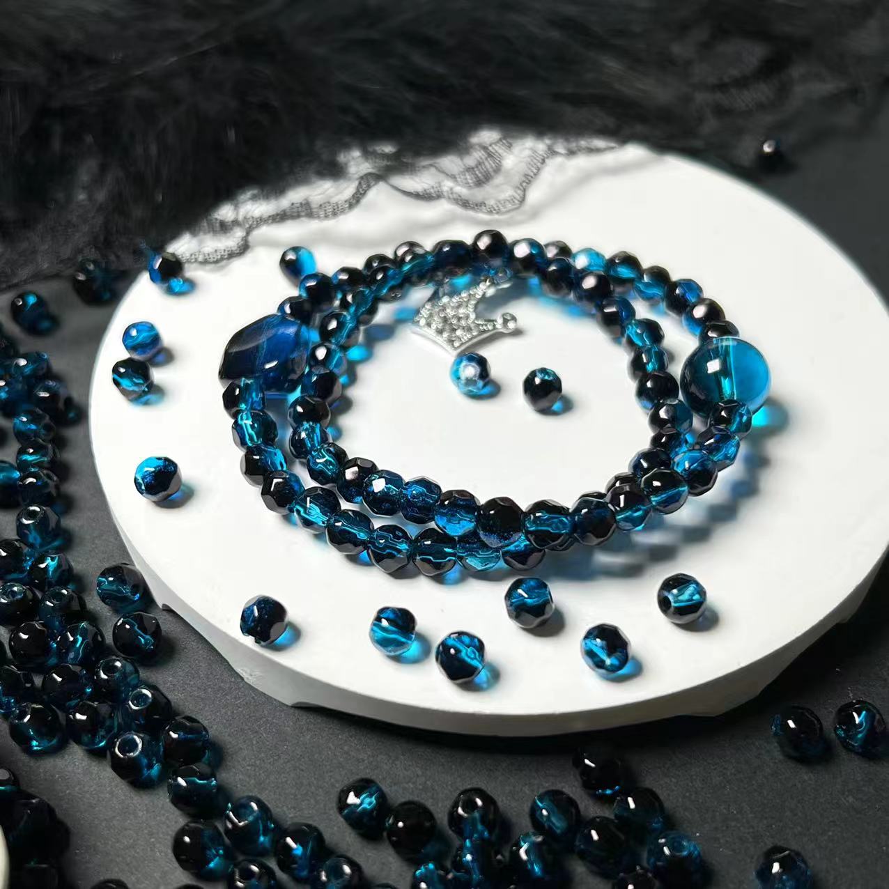 【一号链接升单专用】闪闪琉璃珠原创串珠饰品diy手机链毛衣链