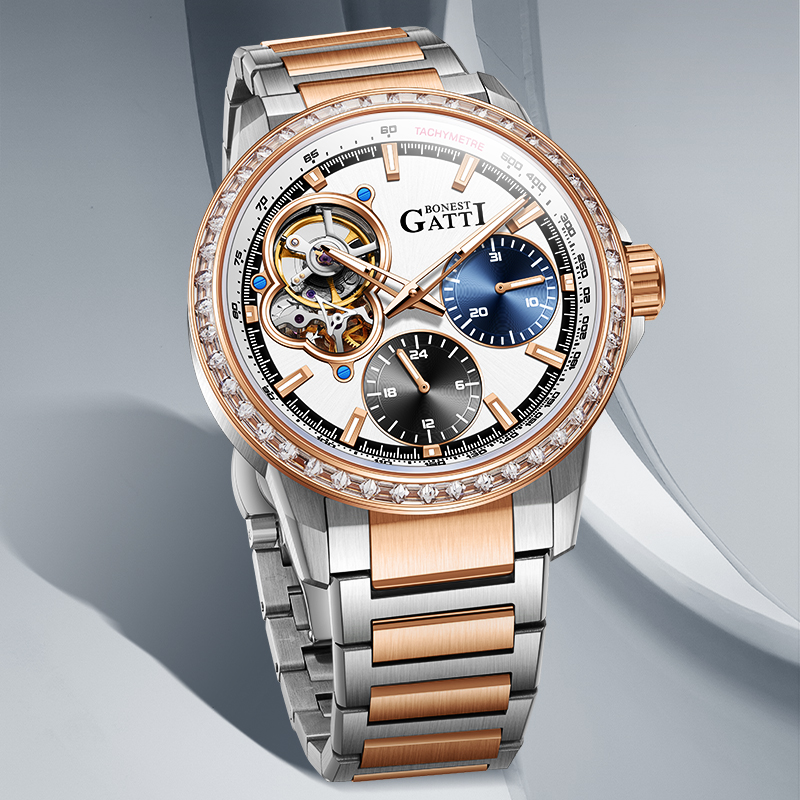 BONEST GATTI/布加迪手表自动机械手表表男士总裁腕表BG8802【四】