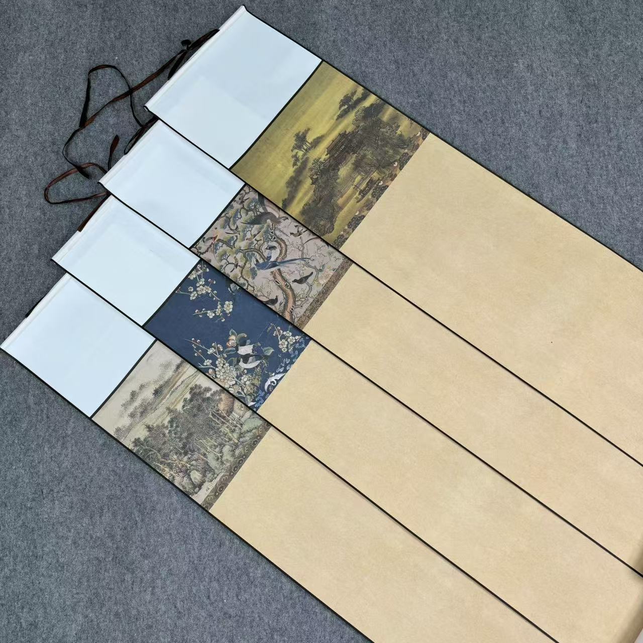 【长歌行宣纸卷轴-四尺对开】半生熟加厚宣纸空白挂轴竖轴 书法写意