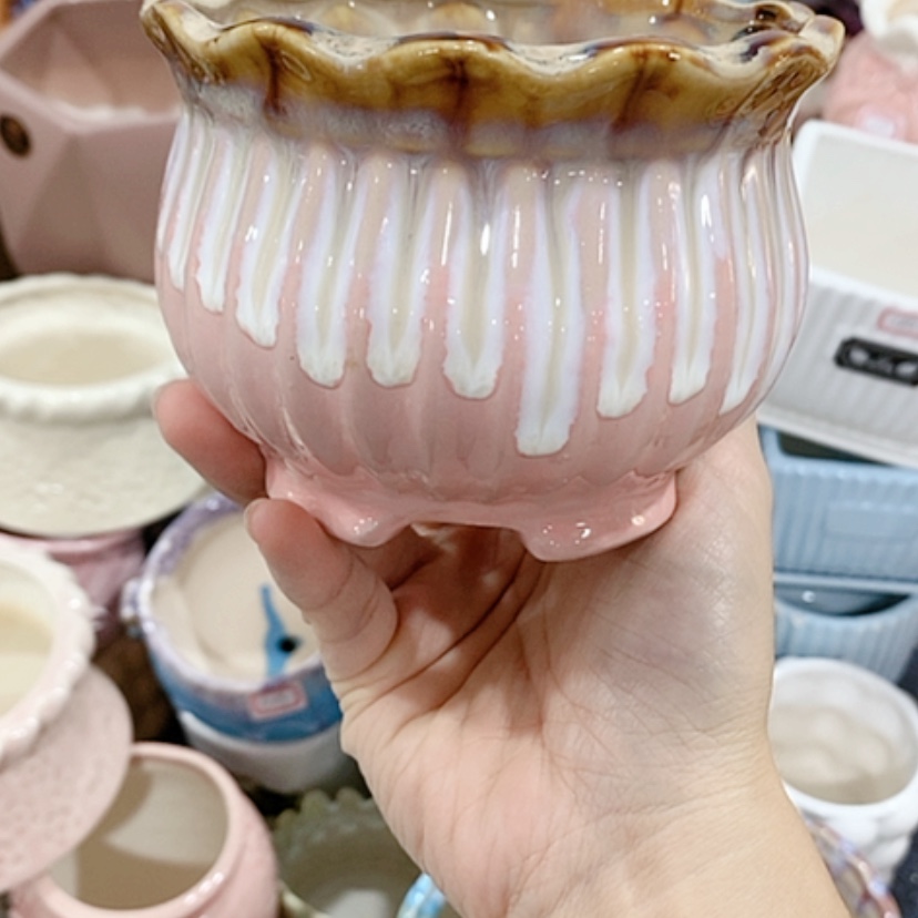 【闪购商品】红陶陶瓷多肉花盆