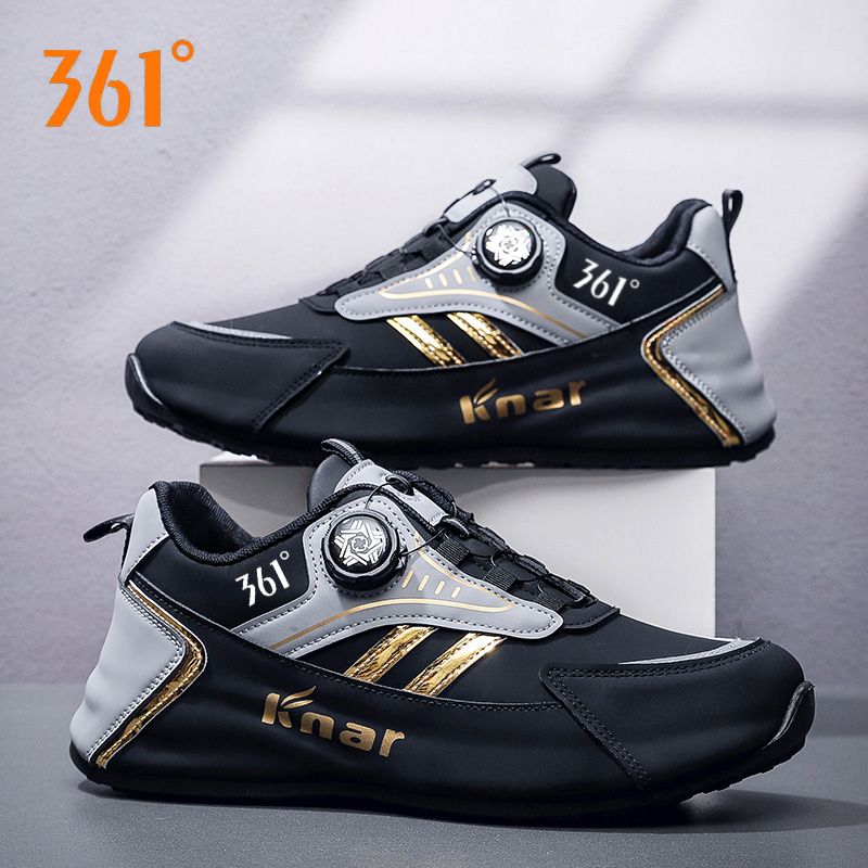 361度男鞋2023秋季新款皮面男士休闲包底鞋百搭防水防滑时尚潮鞋