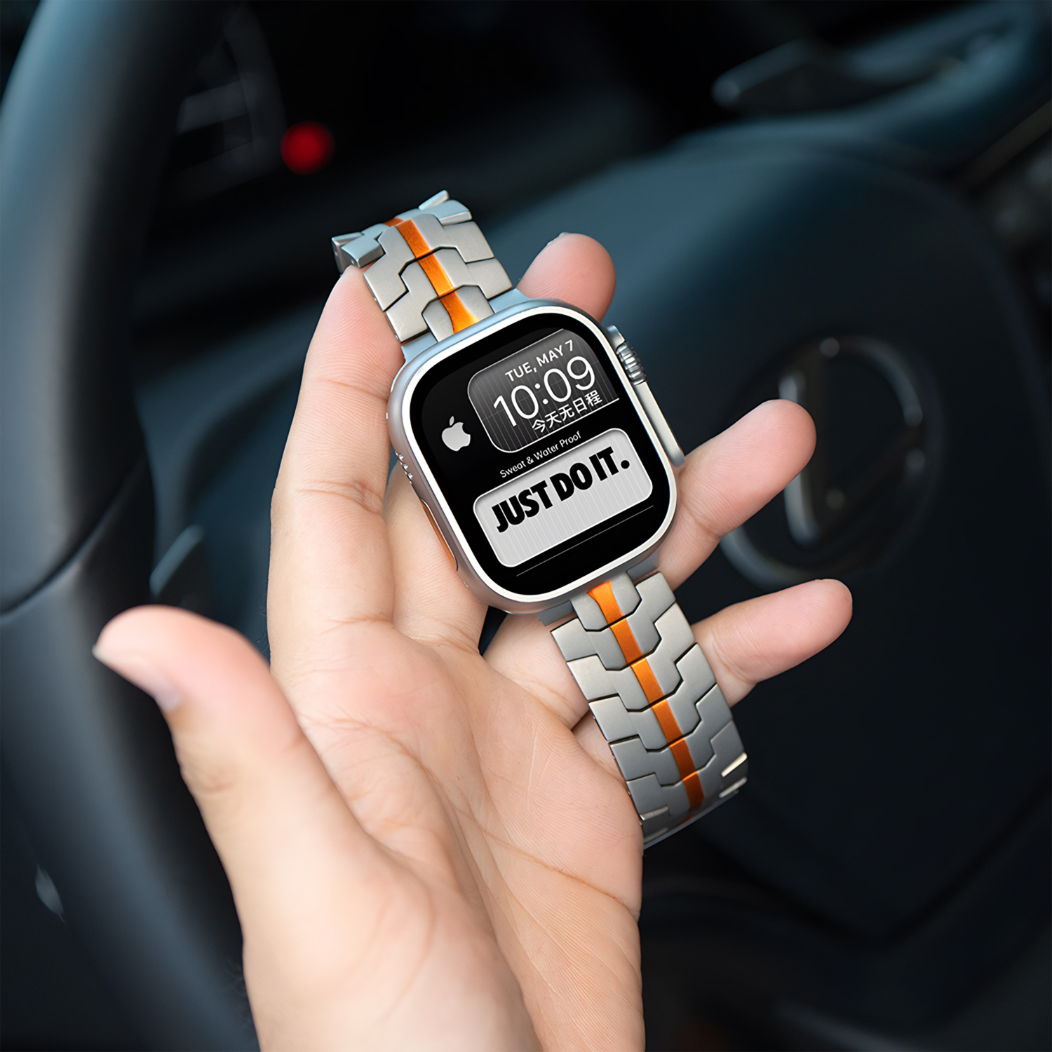 适用AppleWatch Ultra4表带12钢铁侠S11苹果iwatch手表纯钛合金属