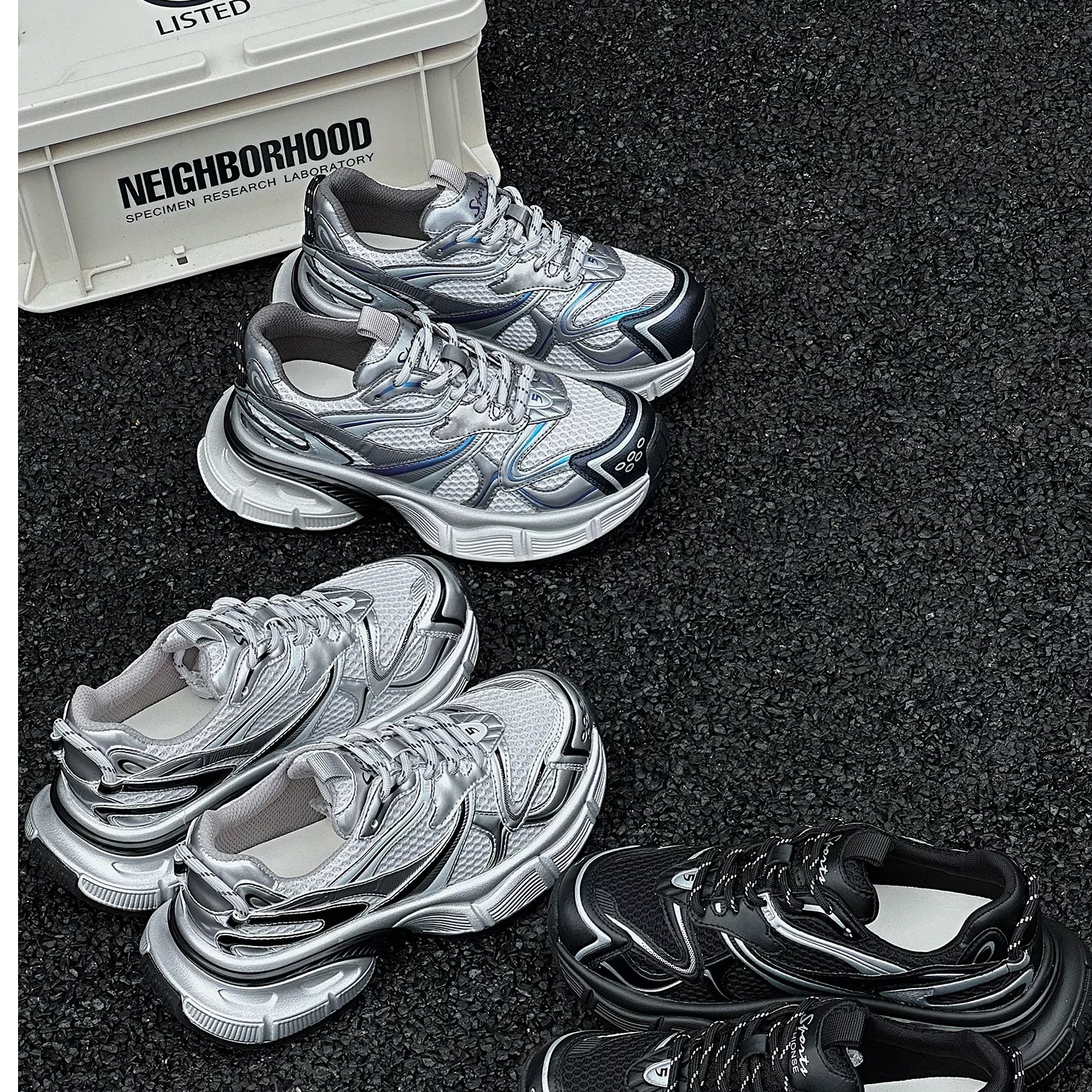 厚底老爹鞋女2024新款秋百搭网面透气轻便运动休闲鞋 JCL 6535-6