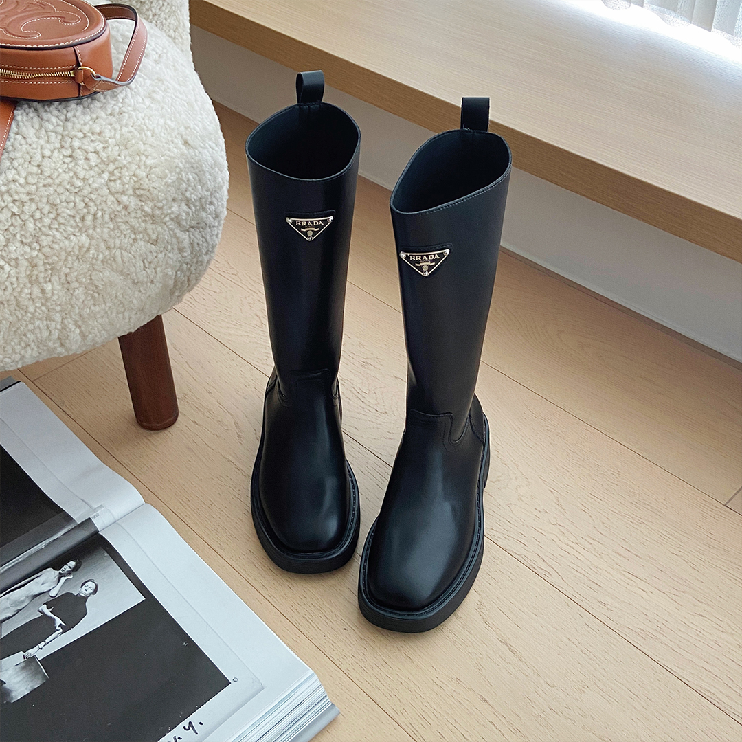 大牌同款时尚百搭军靴秋冬季包7800-50真皮时尚欧美风长靴8552