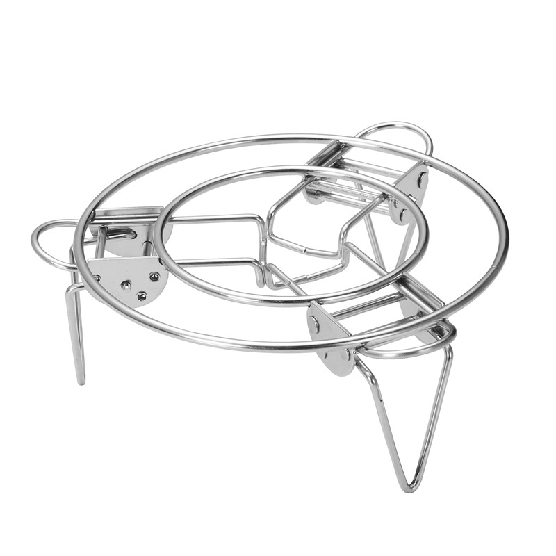 304不锈钢伸缩蒸架高低脚可调节蒸笼蒸架厨房折叠支架多功能圆形