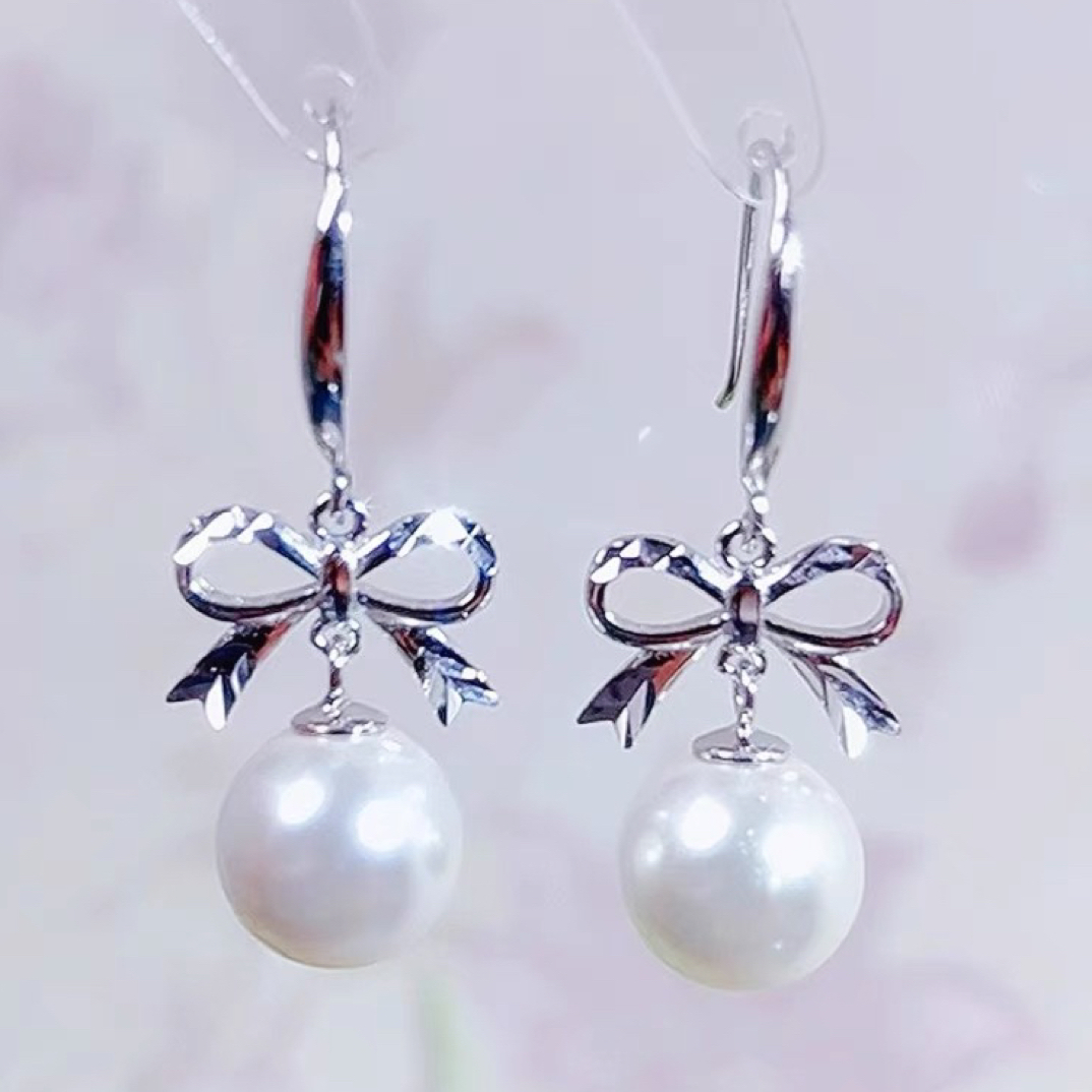 足银耳饰 纯银耳环990蝴蝶结百搭耳饰新款爆款高级感时尚轻奢耳坠