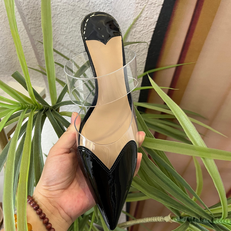 【柒柒家定制款】3CM 裸色 黑色优雅爱心鞋 法式浪漫气质细跟高跟鞋