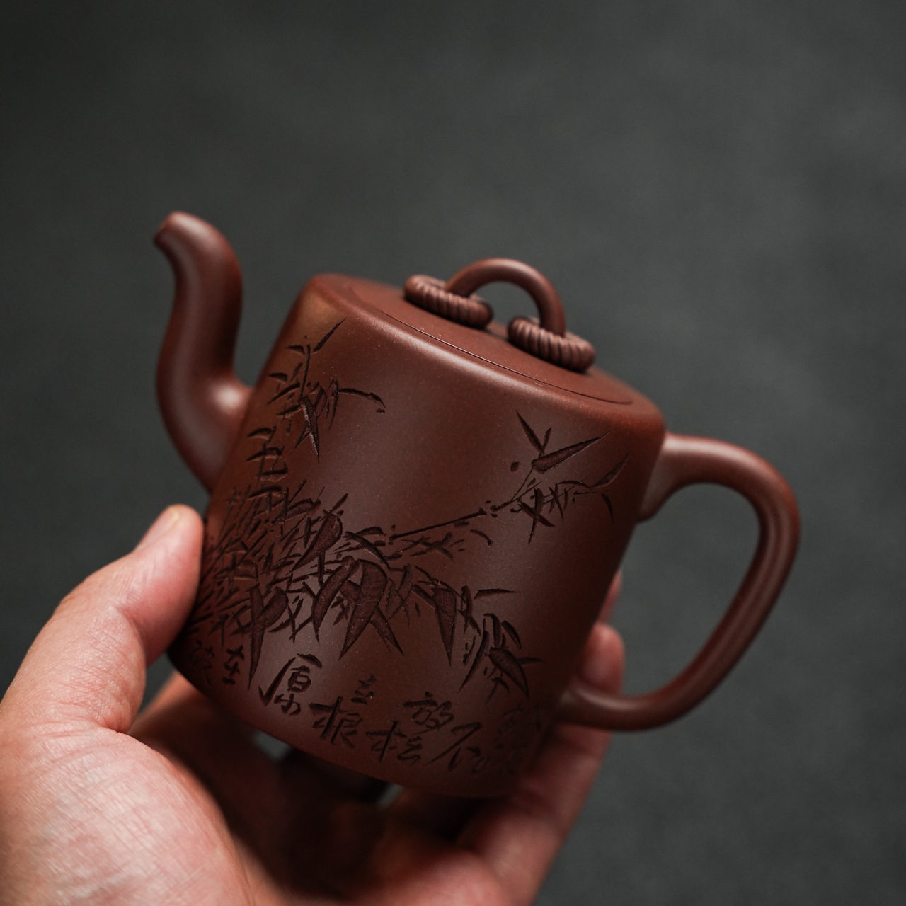精品双圈壶 300cc 原矿底槽清 正宗润泽 刻绘劲竹 金石味强上手好