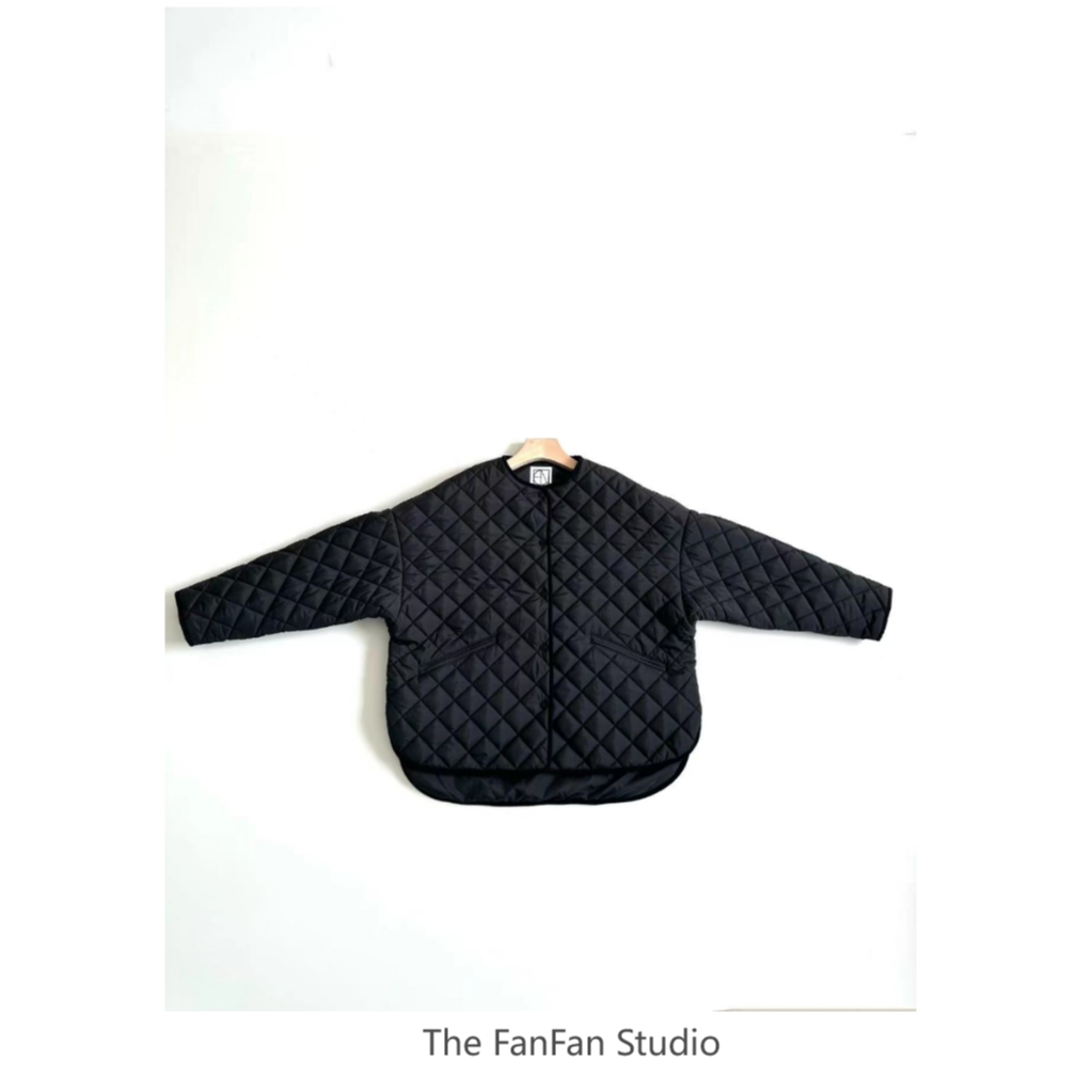 FANFAN-"洋气人"无领绗缝菱格棉服