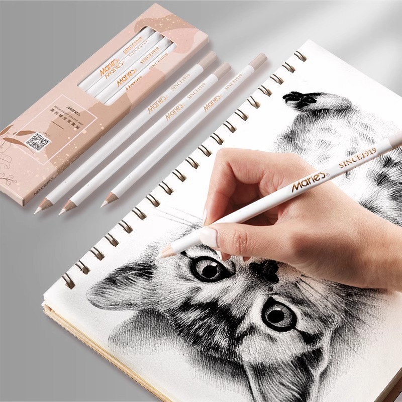 马利高光橡皮笔素描美术生专用绘画不易留痕的专业笔型笔式橡皮擦