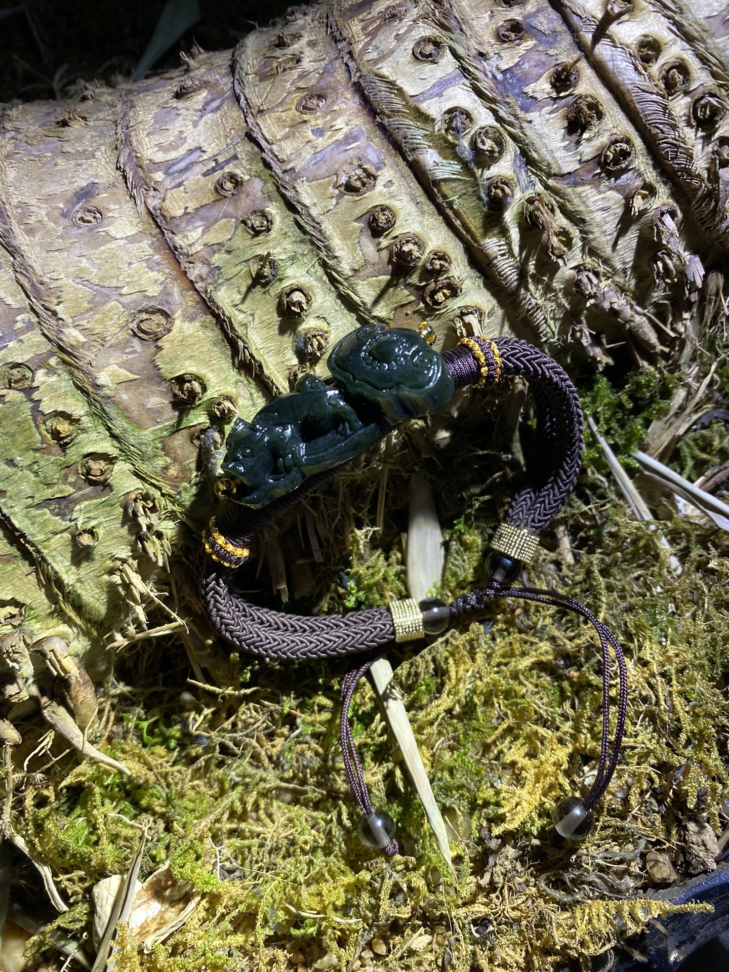 天然和田玉如意貔貅手绳