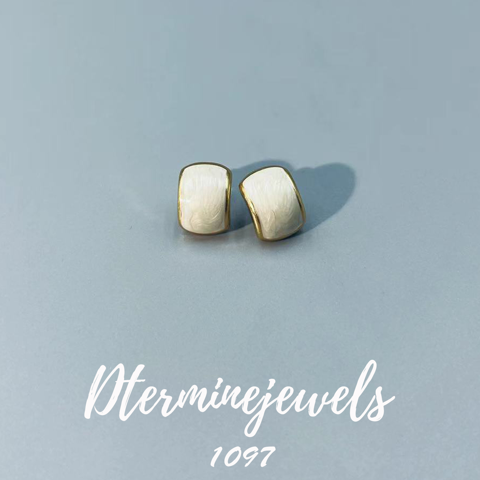 铜合金珐琅耳饰 法式素款简约设计师款耳饰-1097